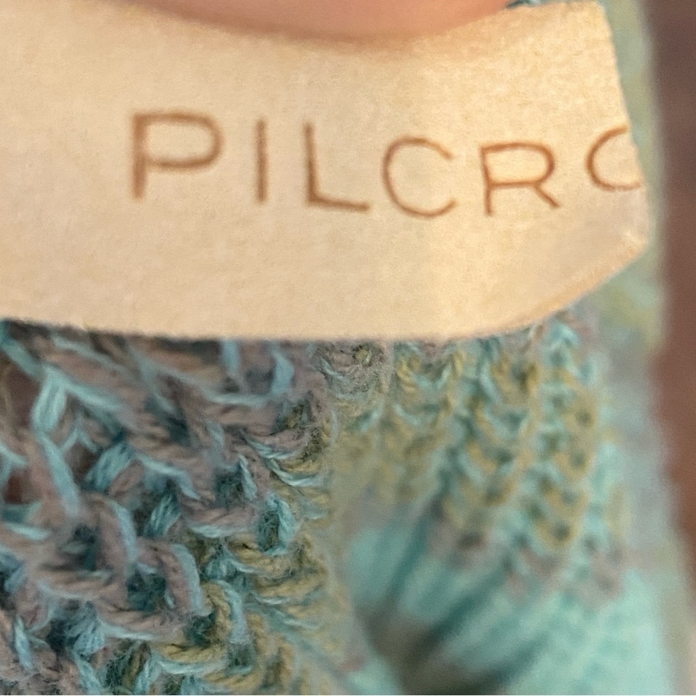 Pilcro • Striped Open Front Shawl Collar Cardigan Sweater • Size XS (Oversized) - Picture 6 of 7